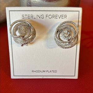Sterling Forever Silver Spiral Earrings